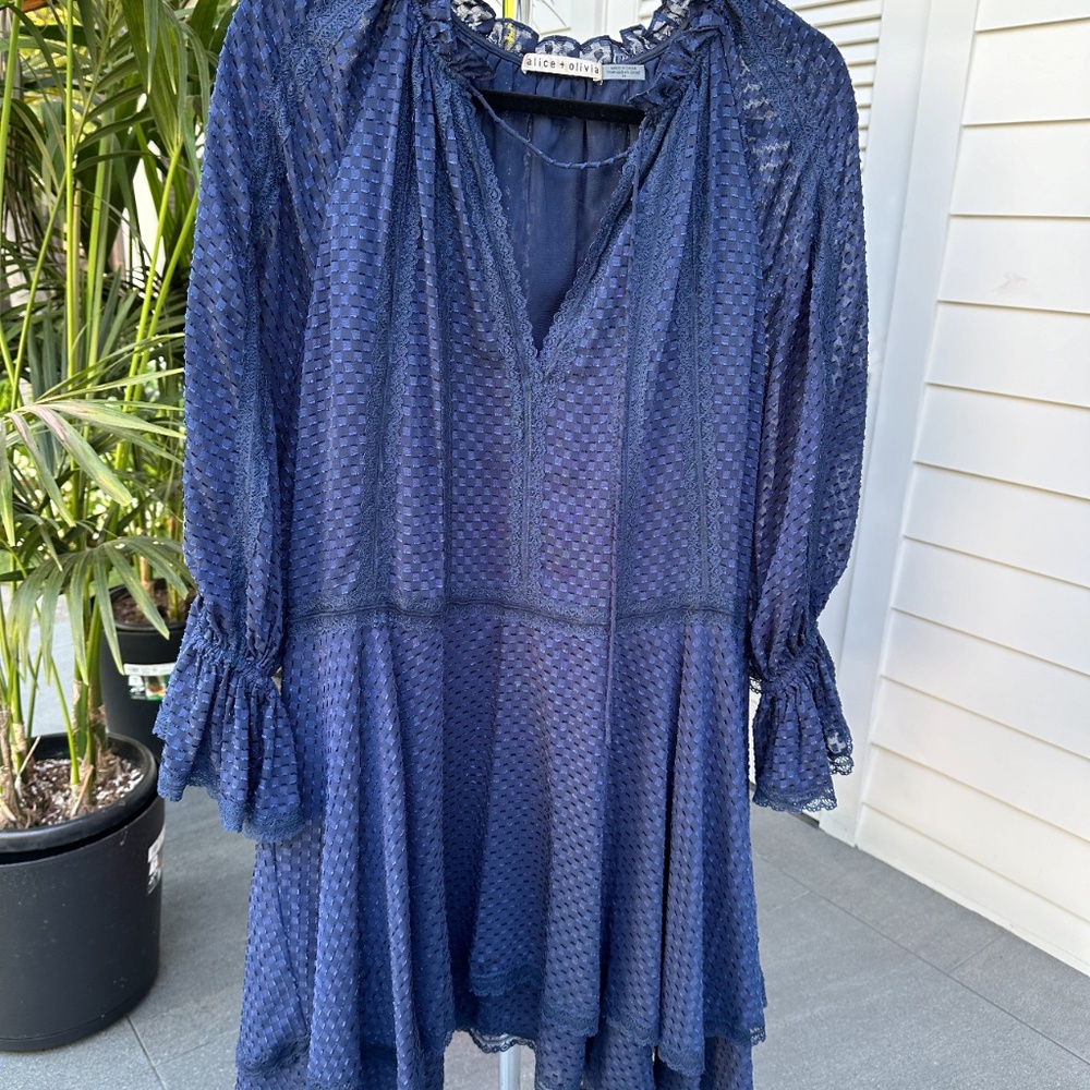 Alice + Olivia blue dress